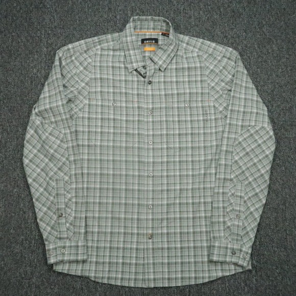 Orvis Other - Orvis Shirt Men Medium Gray Plaid Active Fit Fishing Long Sleeve